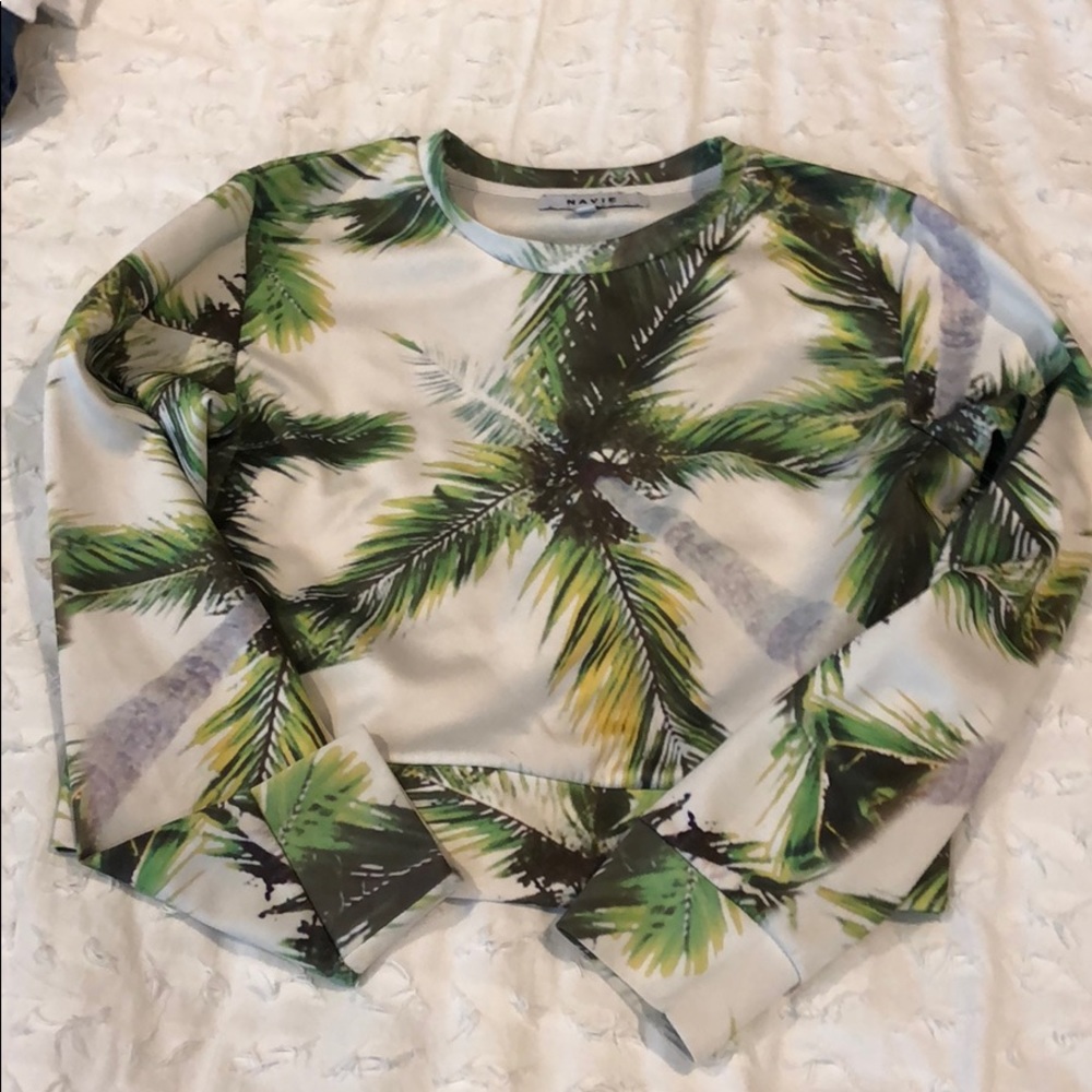 Navie palm tree long sleeve